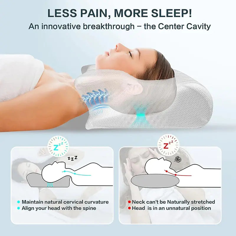 Memory Foam Ergonomic Neck Pillow