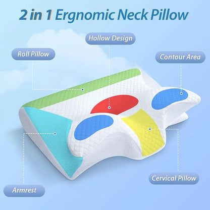 Memory Foam Ergonomic Neck Pillow
